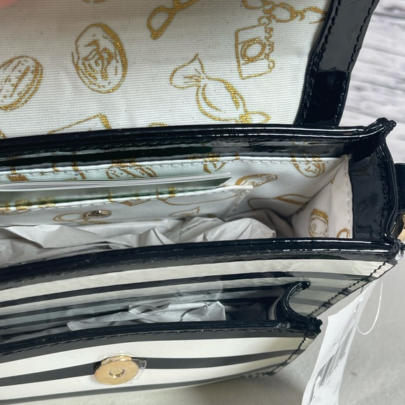 Kids Kate Spade Black cream stripe scout bag - Picture 7 of 7